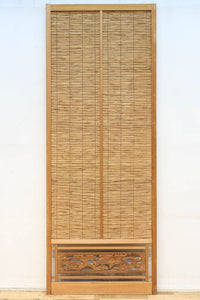 幅673ミリ　スリム幅!! 縁起の良い松鷹の彫刻が風情漂う簾戸　F8614　在庫8枚