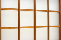 幅670ミリ　麻の葉組子が絢爛な眺めを描くガラス戸セット　F8615　在庫2枚二組