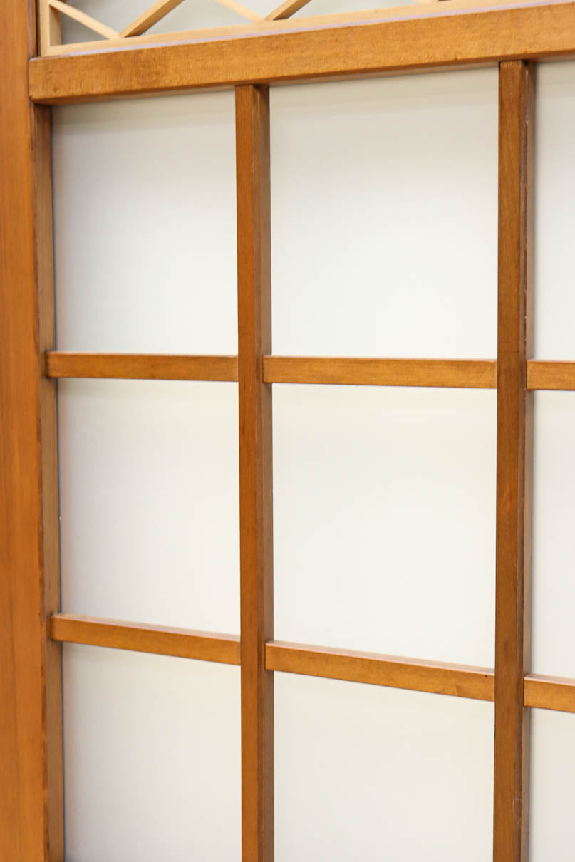 幅670ミリ　麻の葉組子が絢爛な眺めを描くガラス戸セット　F8615　在庫2枚二組