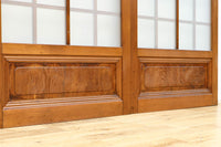 幅670ミリ　麻の葉組子が絢爛な眺めを描くガラス戸セット　F8615　在庫2枚二組