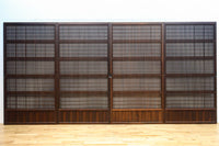 幅920ミリ　無双窓作りの腰板で和の面持ちある格子戸　F8622　在庫4枚