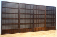 幅920ミリ　無双窓作りの腰板で和の面持ちある格子戸　F8622　在庫4枚