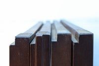 幅685ミリ　落ち着いた面持ちある半スリガラス入り全面角太格子戸　F8639　在庫4枚