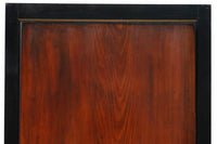 幅910ミリ　漆黒枠の迫力ある優美な杢目の一枚板戸　F8684　在庫2枚