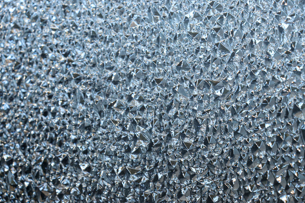 幅763ミリ　スリム幅!! 古色の色彩にダイヤガラス煌めくガラス戸　F8737　在庫1枚