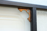幅910ミリ アンバーダイヤガラスが素敵なアクセントのレトロガラス戸　F8753　在庫2枚