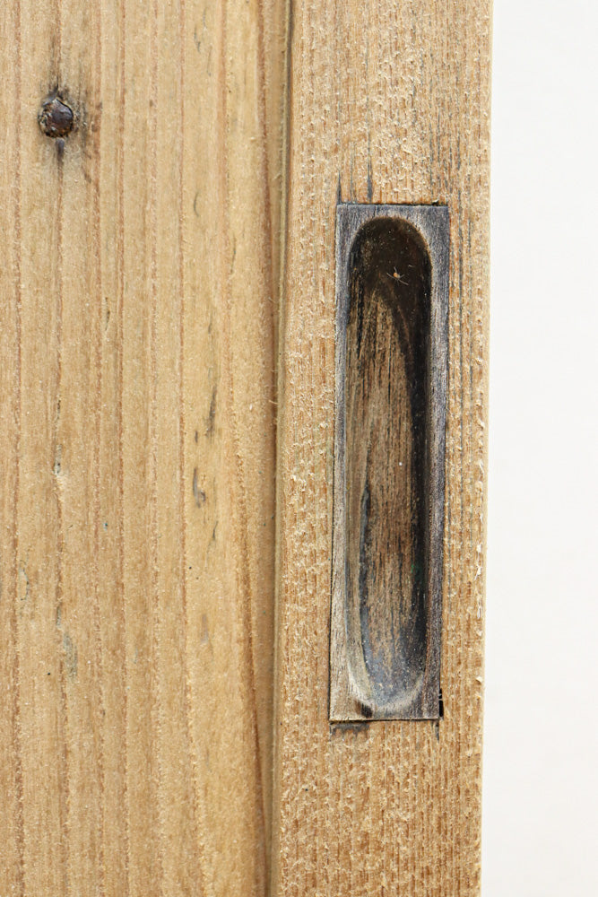 幅576ミリ　ダイヤガラスが輝く木地色のスリムガラス戸　F8756