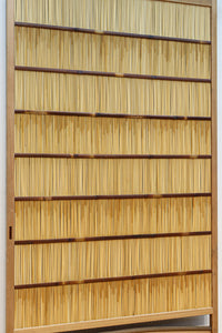幅967ミリ　水辺の鳥が趣きある簾戸　F8774　在庫4枚