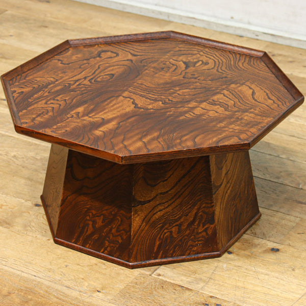 見事な杢目が存在感のある八角形の美しいお膳 DC8806 – 古福庵