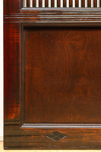 幅1253ミリ　繊細な格子が引き立つ華やかな色彩の庄内格子蔵戸　G2297