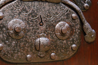 幅1240ミリ　上品な巾着模様の装飾金具を添えた富山格子蔵戸　G2337