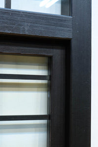 幅1163ミリ!! 大きな升目ですっきりとしたガラス入り格子くぐり戸　G2496