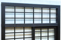 幅1163ミリ!! 大きな升目ですっきりとしたガラス入り格子くぐり戸　G2496