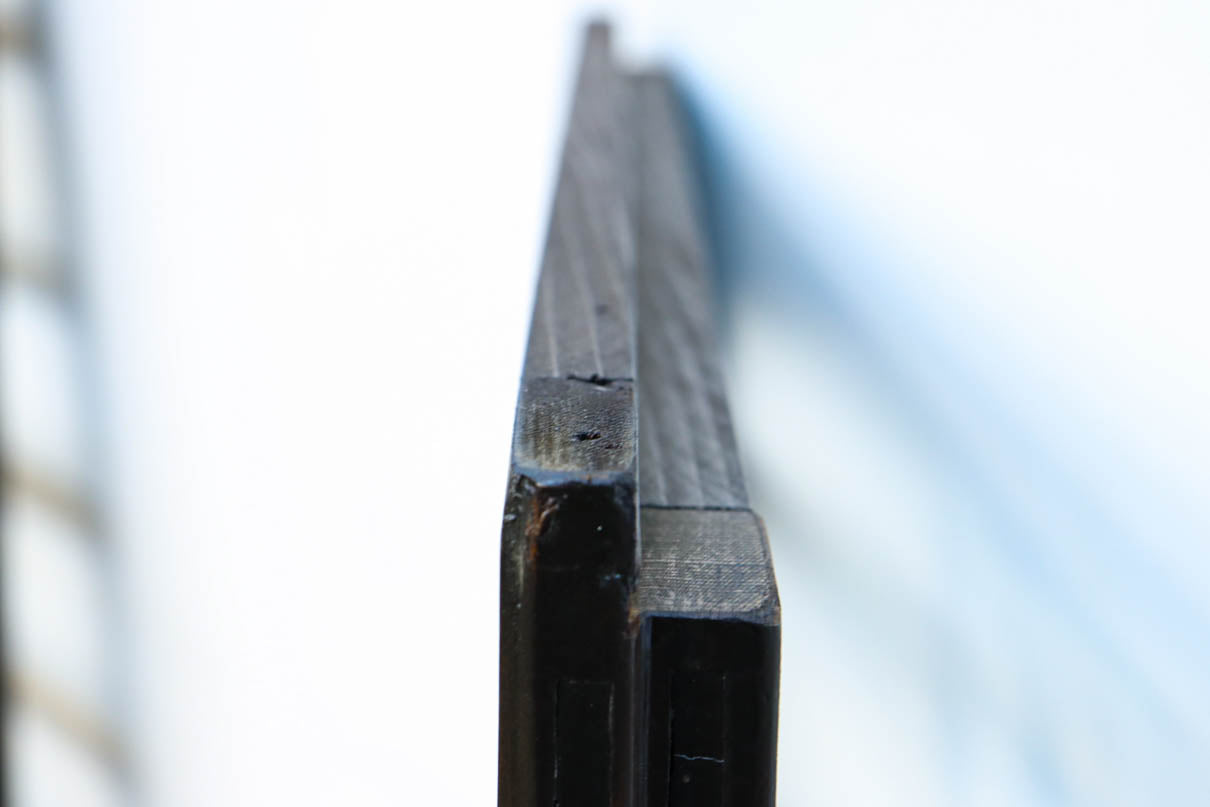 幅1163ミリ!! 大きな升目ですっきりとしたガラス入り格子くぐり戸　G2496