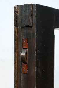 幅1163ミリ!! 大きな升目ですっきりとしたガラス入り格子くぐり戸　G2496