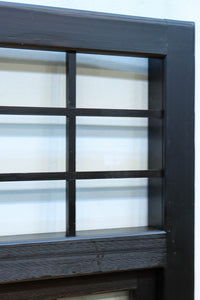 幅1163ミリ!! 大きな升目ですっきりとしたガラス入り格子くぐり戸　G2496