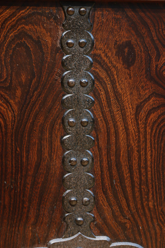 幅873ミリ　升格子を飾る多種類の色ガラスが煌びやかな極上ガラス戸　G2505