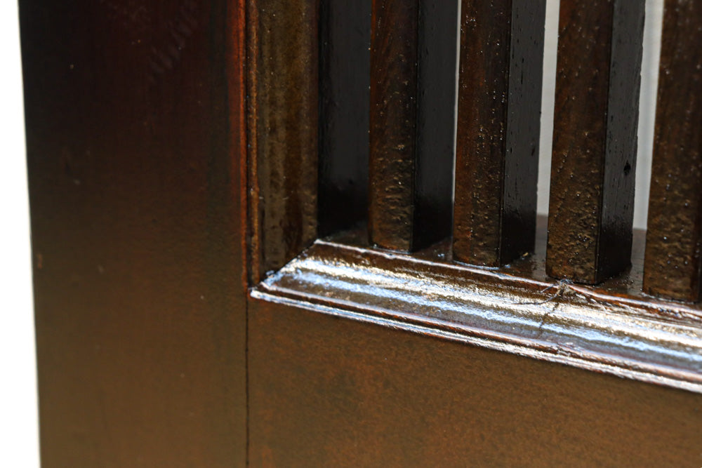 稀少幅923ミリ‼︎艶やかな色彩に巾着金具が見栄えのする格子蔵戸　G2507