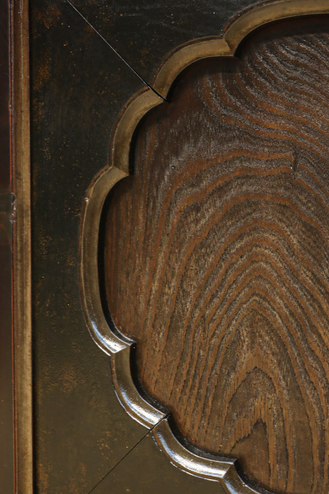 稀少幅923ミリ‼︎艶やかな色彩に巾着金具が見栄えのする格子蔵戸　G2507