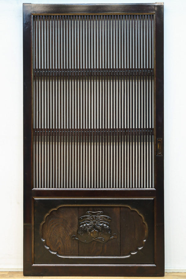 稀少幅923ミリ‼︎艶やかな色彩に巾着金具が見栄えのする格子蔵戸　G2507