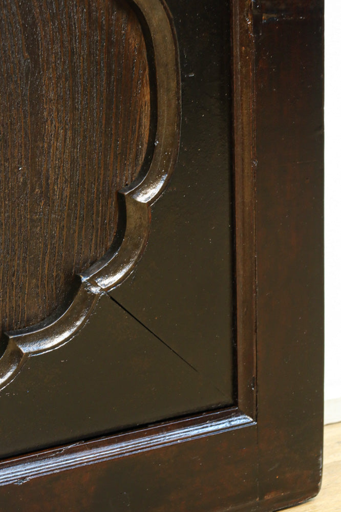 稀少幅923ミリ‼︎艶やかな色彩に巾着金具が見栄えのする格子蔵戸　G2507