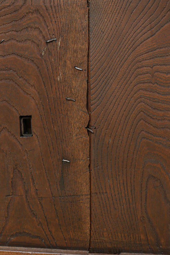 稀少幅923ミリ‼︎艶やかな色彩に巾着金具が見栄えのする格子蔵戸　G2507