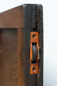 稀少幅923ミリ‼︎艶やかな色彩に巾着金具が見栄えのする格子蔵戸　G2507