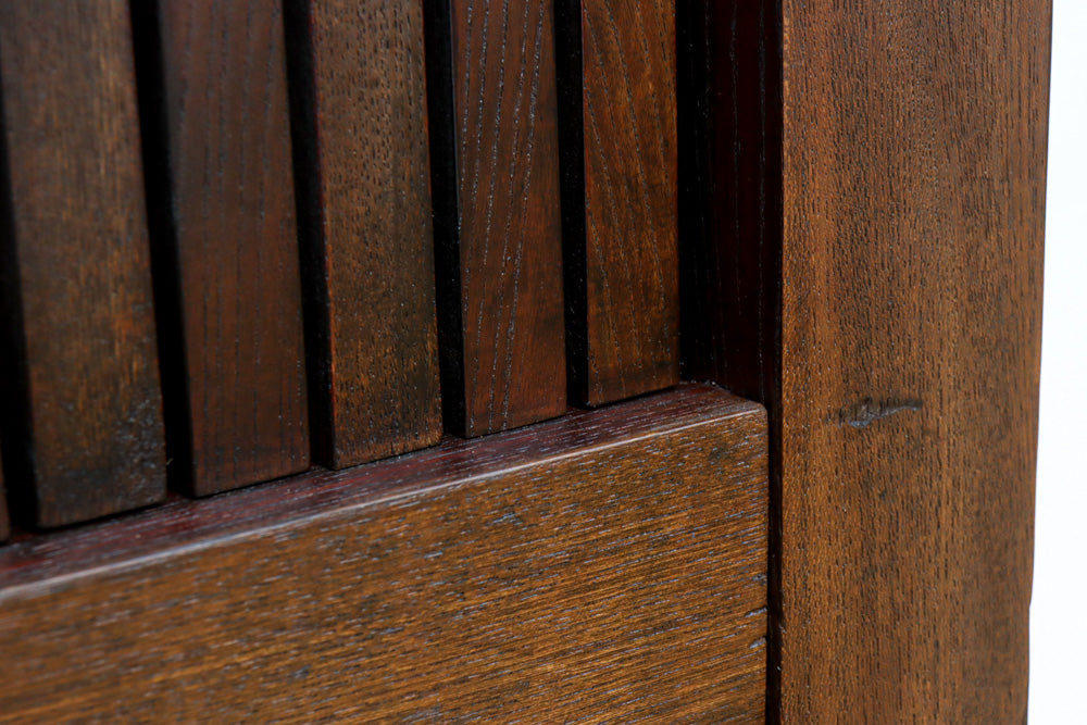 幅1178ミリ　重厚な帯鉄格子と巾着金具を纏う格調高い富山蔵戸　G2508