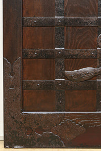 幅1178ミリ　重厚な帯鉄格子と巾着金具を纏う格調高い富山蔵戸　G2508