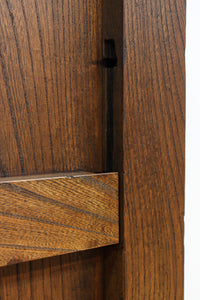 幅1231ミリ　宝船金具!! 美しい欅杢目の珍品蔵戸　G2510