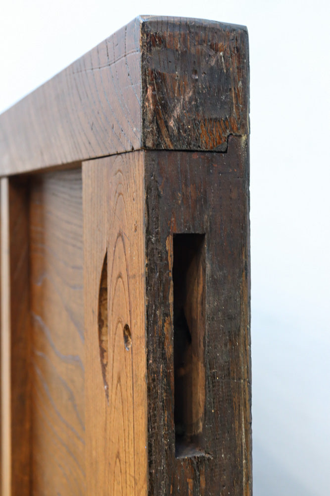 幅1231ミリ　宝船金具!! 美しい欅杢目の珍品蔵戸　G2510