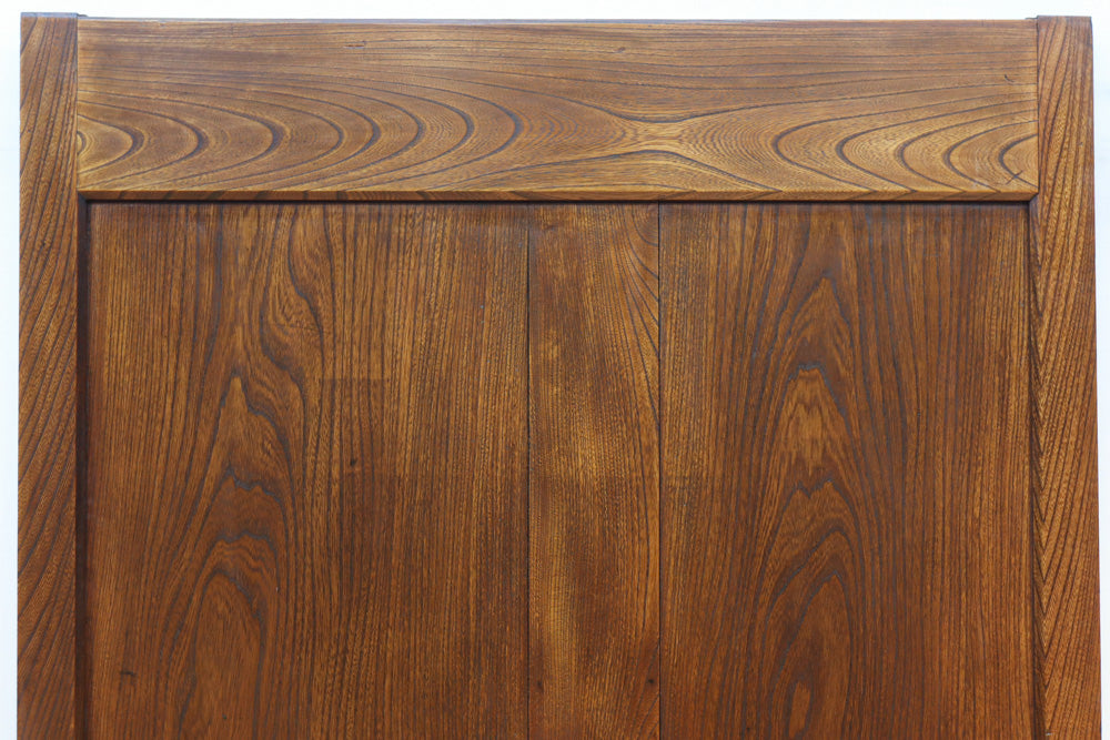 幅1231ミリ　宝船金具!! 美しい欅杢目の珍品蔵戸　G2510