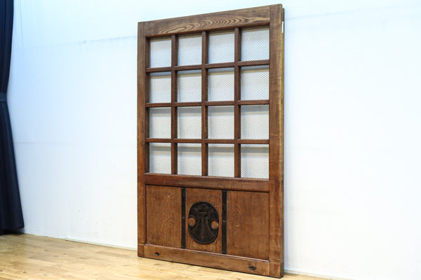 幅1296ミリ　升格子枠で開放感ある総欅越後蔵戸　G2512