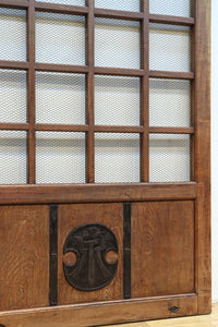 幅1296ミリ　升格子枠で開放感ある総欅越後蔵戸　G2512