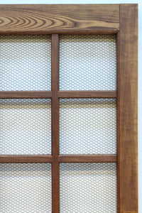 幅1296ミリ　升格子枠で開放感ある総欅越後蔵戸　G2512