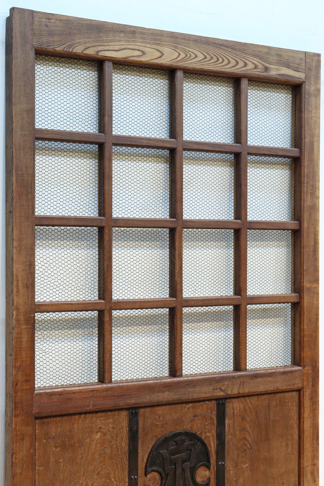 幅1296ミリ　升格子枠で開放感ある総欅越後蔵戸　G2512