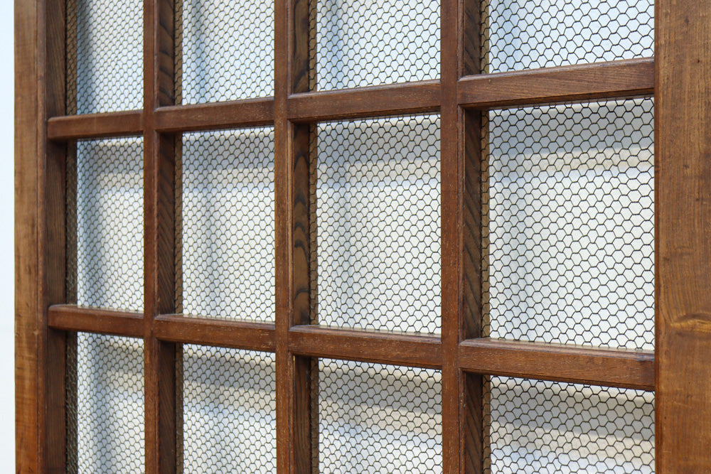 幅1296ミリ　升格子枠で開放感ある総欅越後蔵戸　G2512