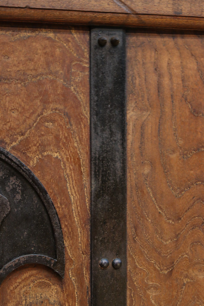 幅1296ミリ　升格子枠で開放感ある総欅越後蔵戸　G2512