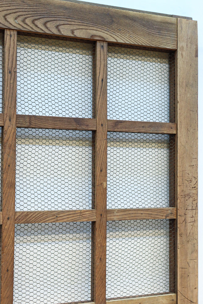 幅1296ミリ　升格子枠で開放感ある総欅越後蔵戸　G2512