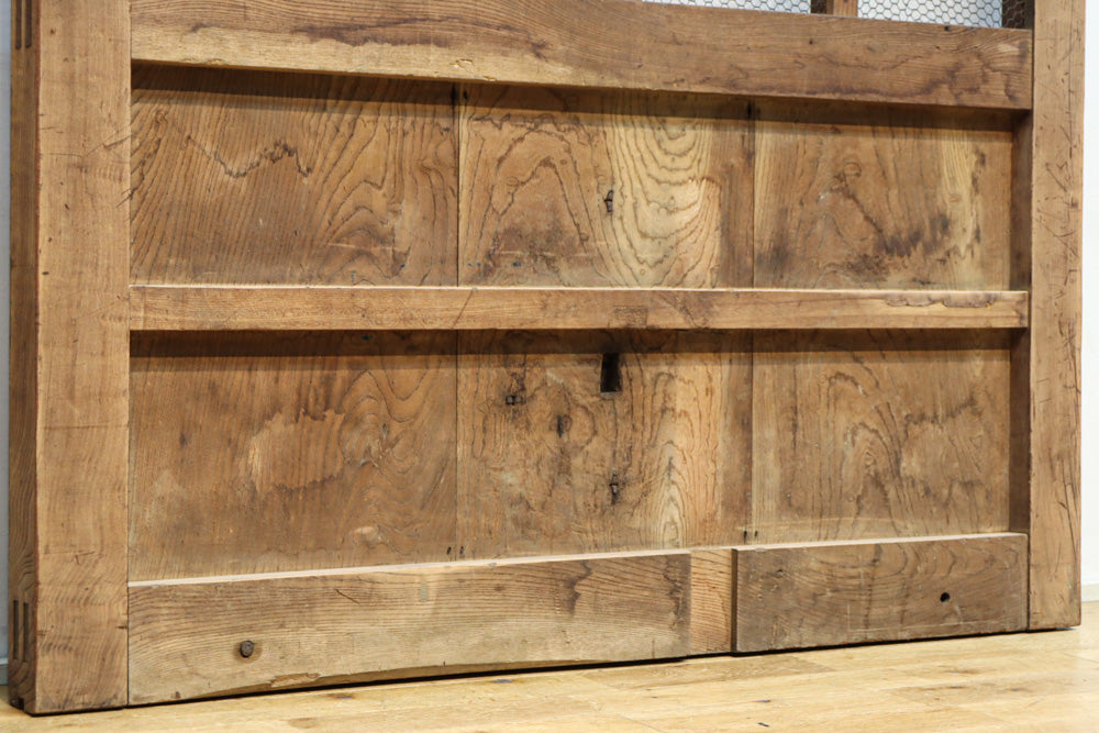 幅1296ミリ　升格子枠で開放感ある総欅越後蔵戸　G2512