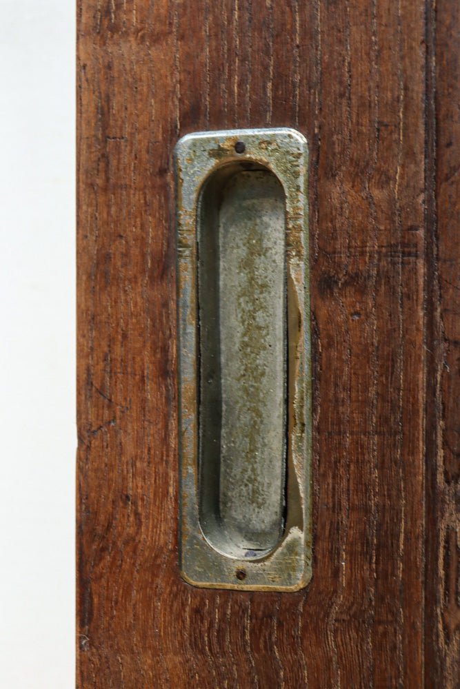 幅1295ミリ　美麗な杢目が浮かぶ重厚感ある総けやき越後蔵戸　G2513