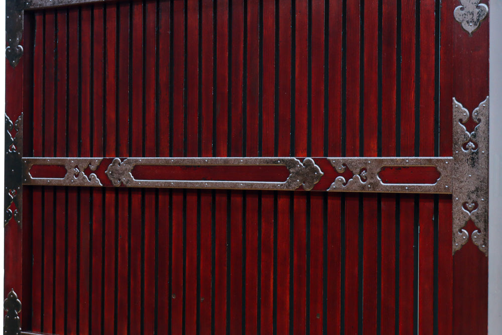 稀少波にうさぎ金具を纏う稀少全面金具能登蔵戸　G2515