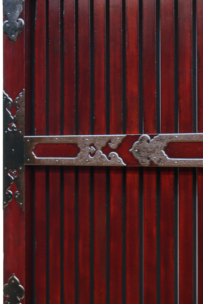 稀少波にうさぎ金具を纏う稀少全面金具能登蔵戸　G2515