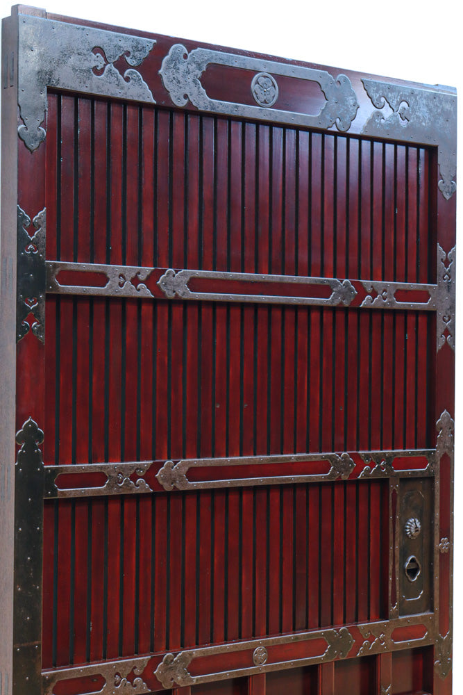 稀少波にうさぎ金具を纏う稀少全面金具能登蔵戸　G2515