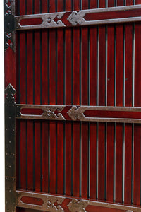 稀少波にうさぎ金具を纏う稀少全面金具能登蔵戸　G2515