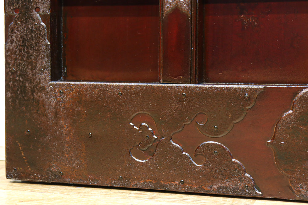 稀少波にうさぎ金具を纏う稀少全面金具能登蔵戸　G2515