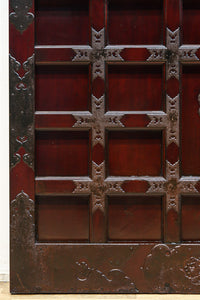 稀少波にうさぎ金具を纏う稀少全面金具能登蔵戸　G2515