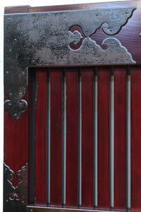 稀少波にうさぎ金具を纏う稀少全面金具能登蔵戸　G2515