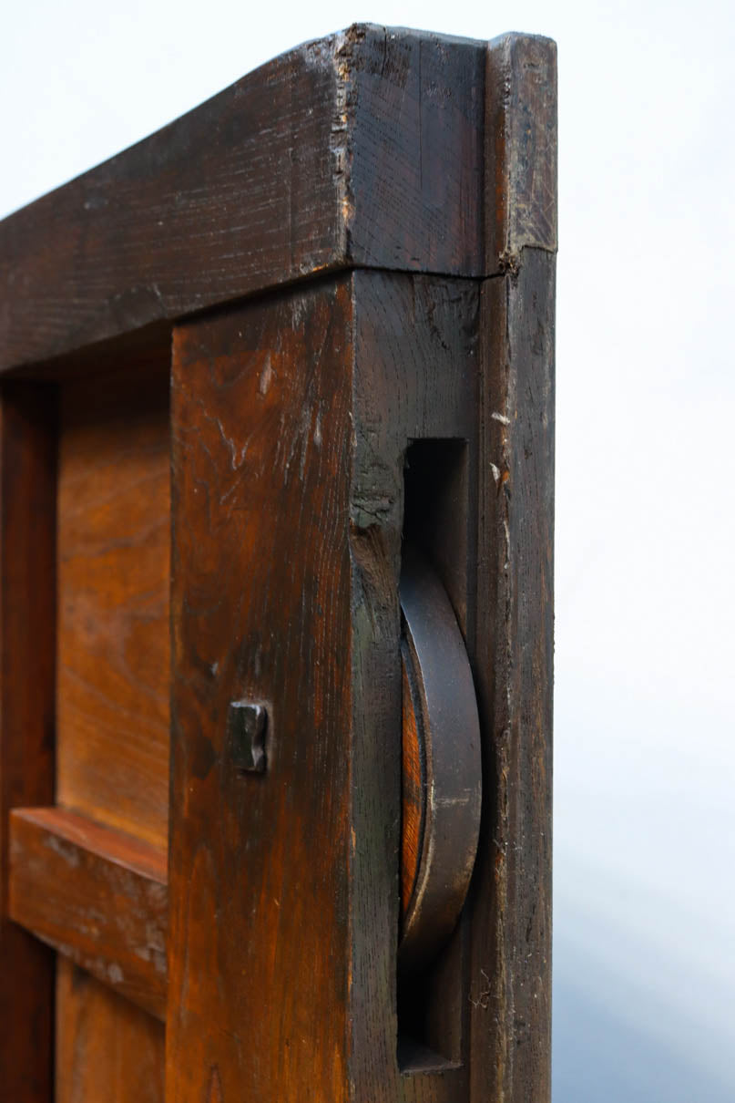 幅1235 高さ2015　風格溢れる見事な総欅能登蔵戸　G2519