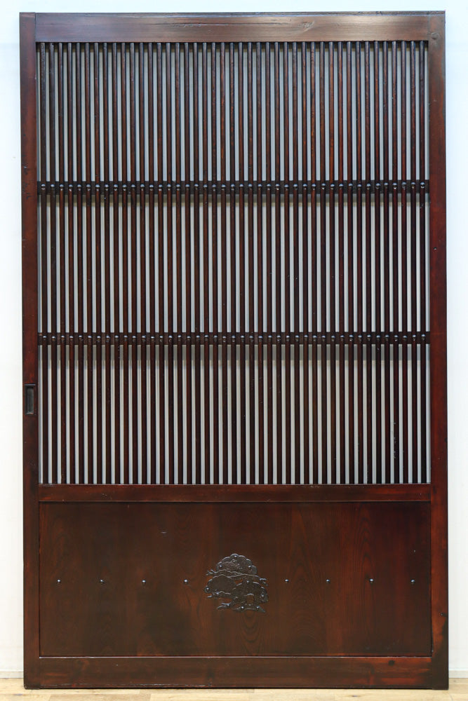 幅1200ミリ 三つ重ね松葉金具で格調ある格子庄内蔵戸　G2522